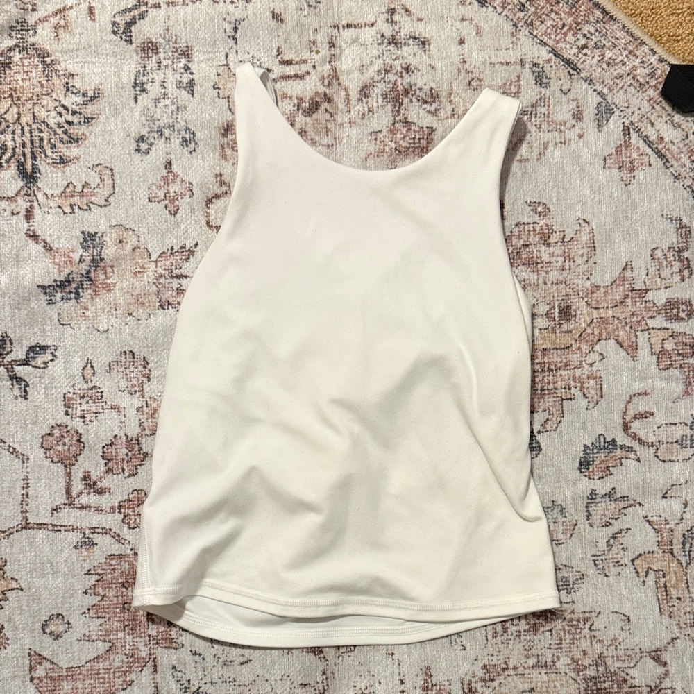 All in Motion White Tank Top